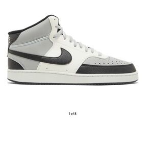 Nike Mid-Top Athletic Shoes White, Black, Gray